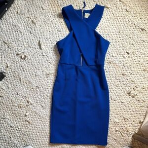 Torn by Ronny Kobo - size Small - Elegant Blue Sleeveless Dress